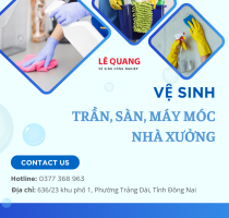Vệ sinh trần, sàn và máy móc nhà xưởng – quy trình an toàn