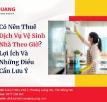 Có Nên Thuê Dịch Vụ Vệ Sinh Nhà Theo Giờ? Lợi Ích Và Những Điều Cần Lưu Ý