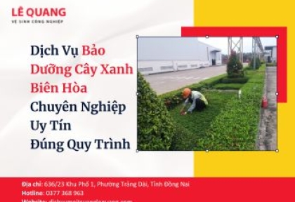 Dịch Vụ Bảo Dưỡng Cây Xanh Biên Hòa: Chuyên Nghiệp – Uy Tín – Đúng Quy Trình