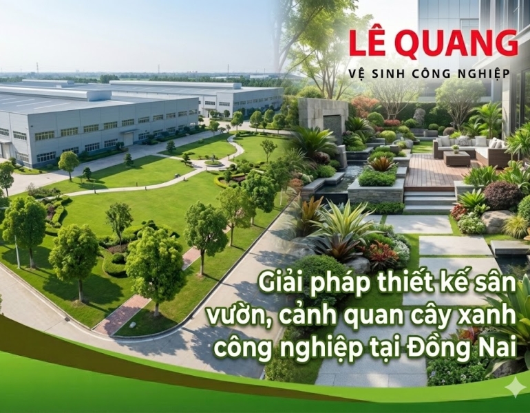 Giải pháp thiết kế sân vườn, cảnh quan cây xanh công nghiệp hiệu quả tại Đồng Nai