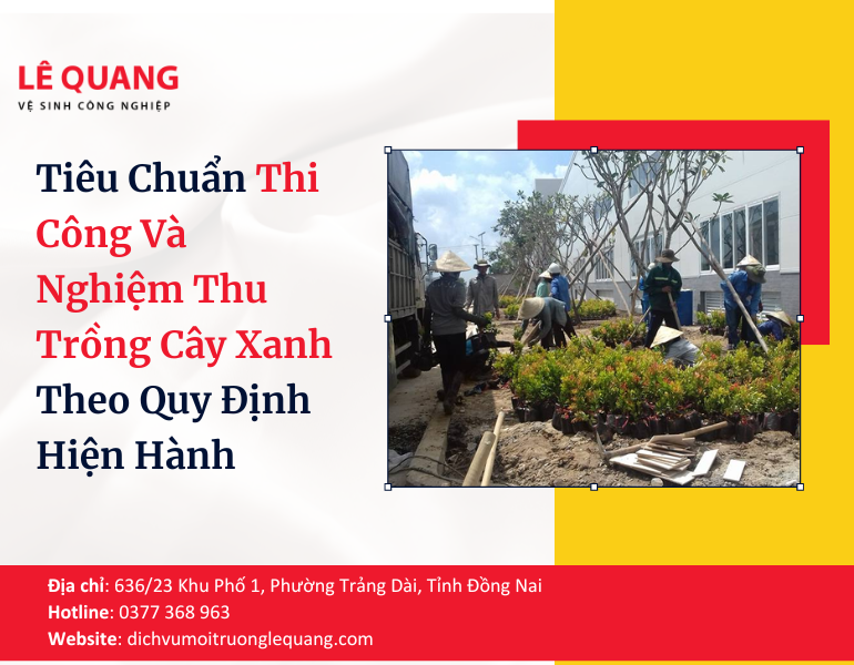 Tiêu Chuẩn Thi Công Và Nghiệm Thu Trồng Cây Xanh Theo Quy Định Hiện Hành