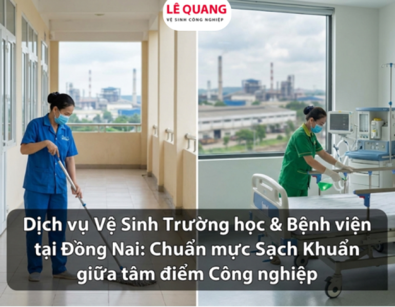 Vệ sinh Trường học & Bệnh viện tại Đồng Nai: Chuẩn mực Sạch Khuẩn giữa tâm điểm Công nghiệp