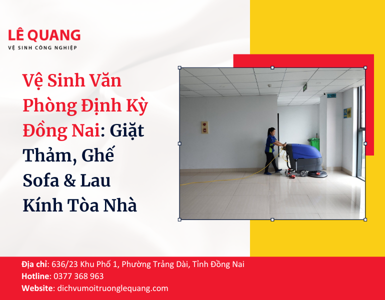 Vệ Sinh Văn Phòng Định Kỳ Đồng Nai: Giặt Thảm, Ghế Sofa & Lau Kính Tòa Nhà